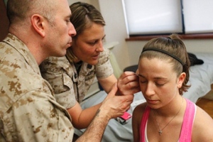 Battlefield acupuncture, using ear points, resolves pain